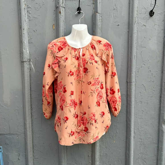 Rebecca Taylor Silk Floral Blouse, size 0 - Picture 2 of 10